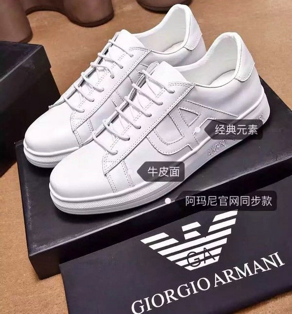 Armani Style Leather White De 4q5lcr3ajs Baskets Tennis Y6gy7bf
